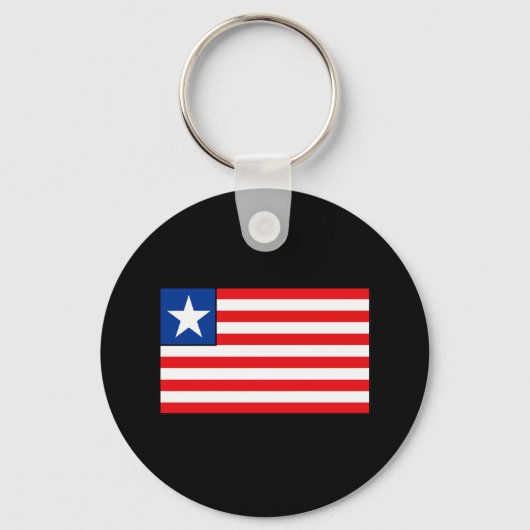 リベリア国旗のTシャツと贈り物 キーホルダー (正面)