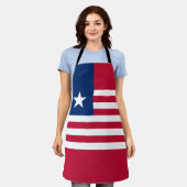 リベリア国旗 エプロン (着用した状態)