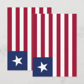 リベリア国旗 サンキューカード (正面/裏面)