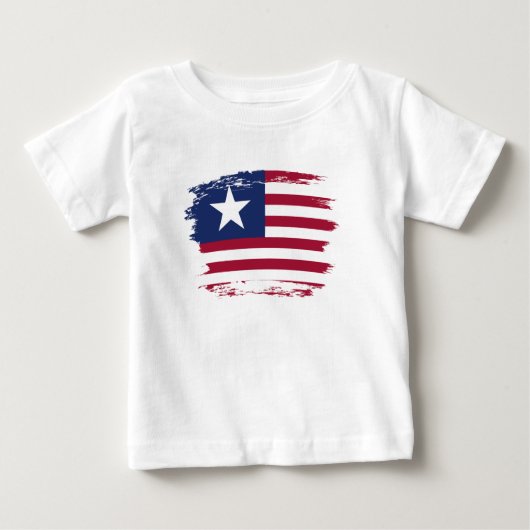 リベリア国旗 ベビーTシャツ (正面)
