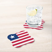 リベリア国旗 ペーパーコースター (インサイチュ)