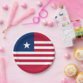 リベリア国旗 ペーパープレート (パーティー)