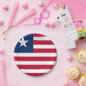 リベリア国旗 ペーパープレート (パーティー)