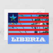 リベリア国旗 ポストカード (正面/裏面)