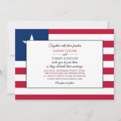 リベリア国旗、リベリア結婚国旗 招待状 (正面)