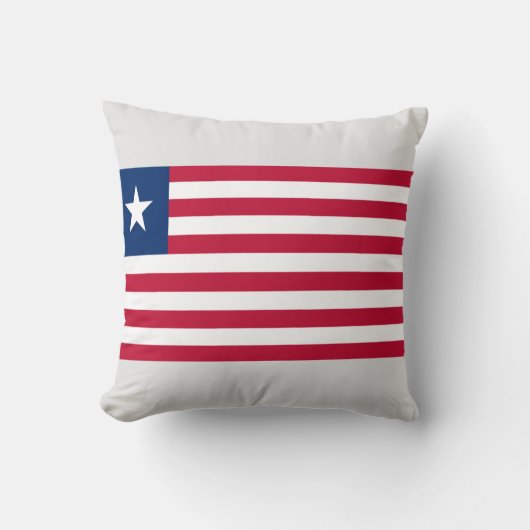 リベリア国旗(リベリア) クッション (正面)