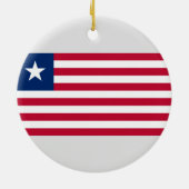 リベリア国旗（リベリア） セラミックオーナメント (裏面)