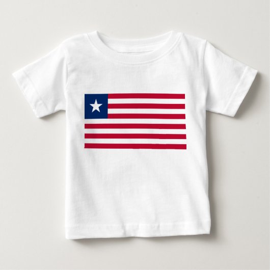リベリア国旗(リベリア) ベビーTシャツ (正面)