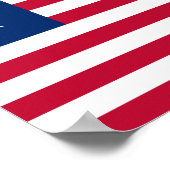 リベリア国旗（リベリア） ポスター (角)