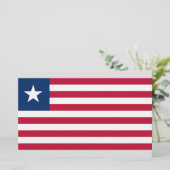 リベリア国旗（リベリア） 便箋 (スタンド正面)