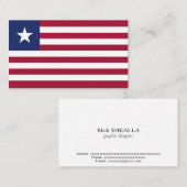 リベリア国旗 名刺 (正面/裏面)