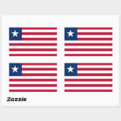 リベリア国旗 長方形シール (シート)