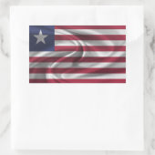 リベリア国旗 長方形シール (バッグ)