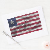 リベリア国旗 長方形シール (封筒)