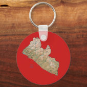 リベリア地図キーチェーン キーホルダー (正面)