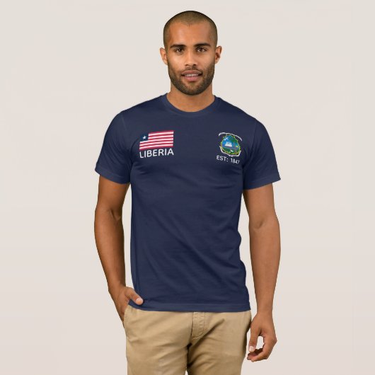 リベリア旗Tシャツ Tシャツ (正面フル)