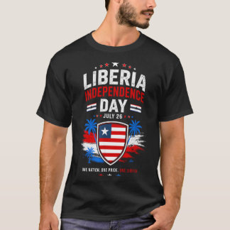 リベリア独立記念日 7月26日 リベリアの国旗 Tシャツ