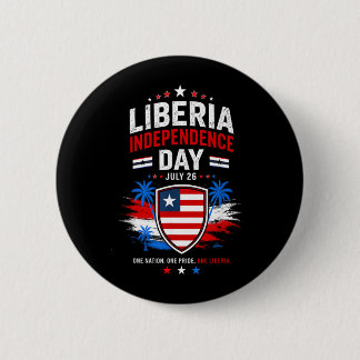 リベリア独立記念日 7月26日 リベリアの旗 缶バッジ