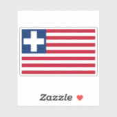 リベリア米国植民地の国旗（1827年～1847年） シール (シート)