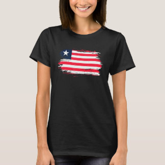 リベリア衣装リベリア国旗のシンボルI愛リベリ Tシャツ