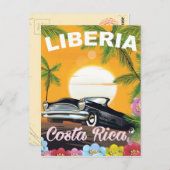 リベリア，コスタリカのヴィンテージ旅行ポスター ポストカード (正面/裏面)
