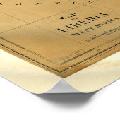 リベリア、西アフリカ1830年のアンティーク地図 ポスター (角)