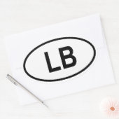 リベリア「LB」 楕円形シール (封筒)