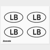 リベリア「LB」 楕円形シール (シート)