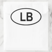 リベリア「LB」 楕円形シール (バッグ)