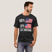 リベリ誇りを持ったア米国国旗リベリア伝統USA Tシャツ (正面フル)