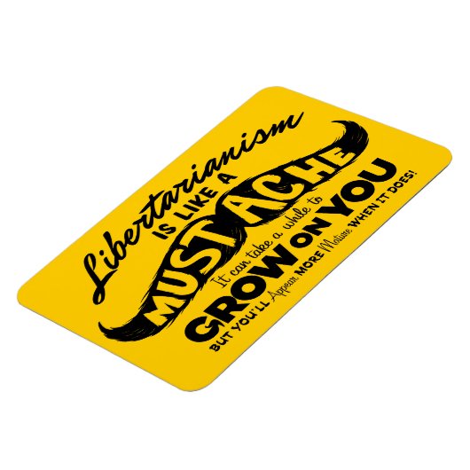 リベルタリアン口ひげプレミアムフレキシ磁石 マグネット (左側)