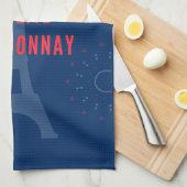 リベルテエガリテシャルドネおもしろいエッフェルタワーワイン キッチンタオル (四つ折り)