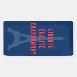 リベルテエガリテシャルドネおもしろいエッフェルタワーワイン 横断幕