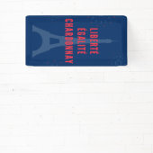 リベルテエガリテシャルドネおもしろいエッフェルタワーワイン 横断幕 (インサイチュ)