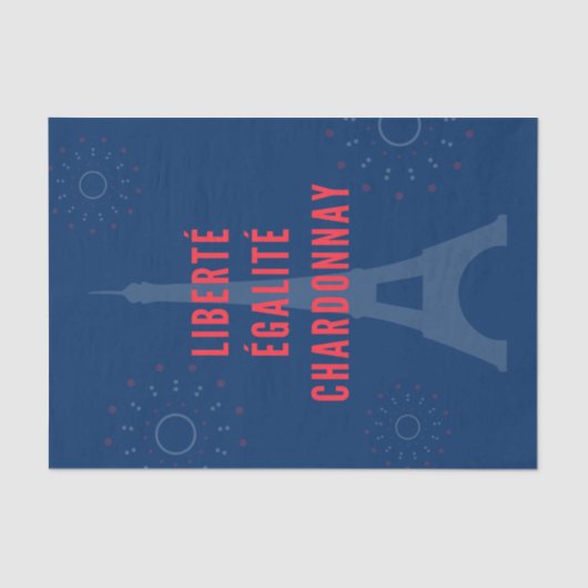 リベルテエガリテシャルドネおもしろいエッフェルタワーワイン 薄葉紙 (正面)