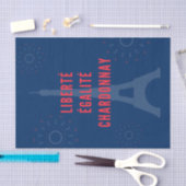 リベルテエガリテシャルドネおもしろいエッフェルタワーワイン 薄葉紙 (クラフト)