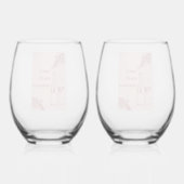 リベルテエガリテシャルドネおもしろいワインイラストレーション ステムなしワイングラス (裏面)