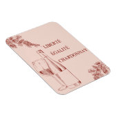 リベルテエガリテシャルドネおもしろいワインイラストレーション マグネット (右側)