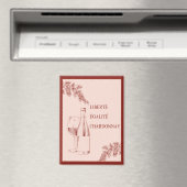 リベルテエガリテシャルドネおもしろいワインイラストレーション マグネット (インサイチュ (食洗機))