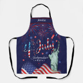 リベルト7月4日付き花火 エプロン (正面)