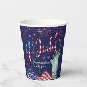 リベルト7月4日付き花火 紙コップ (正面)