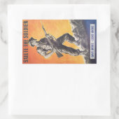 リベレーターだ。英国の戦時中のポスターの再版。 長方形シール (バッグ)