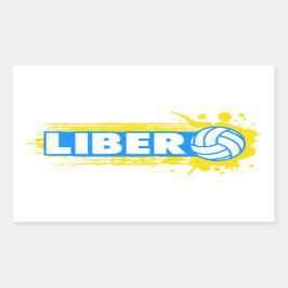リベロのバレーボール 長方形シール