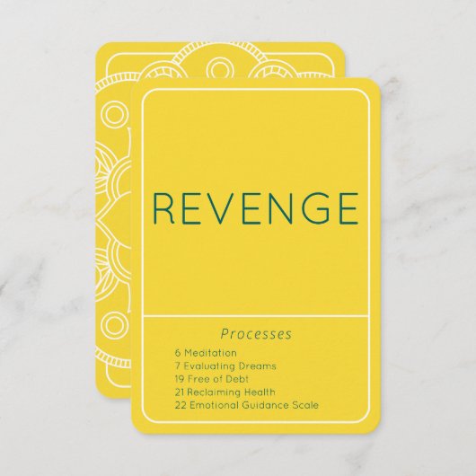 リベンジイエローLOA感情誘導スケールカード 招待状 (正面/裏面)