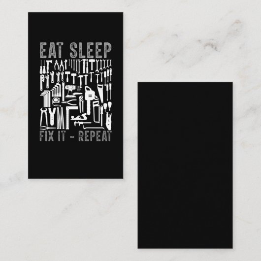 リペアマンおもしろいパパクラフタンズ整備士 名刺 (正面/裏面)