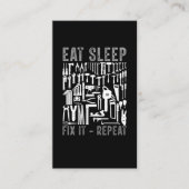 リペアマンおもしろいパパクラフタンズ整備士 名刺 (正面)