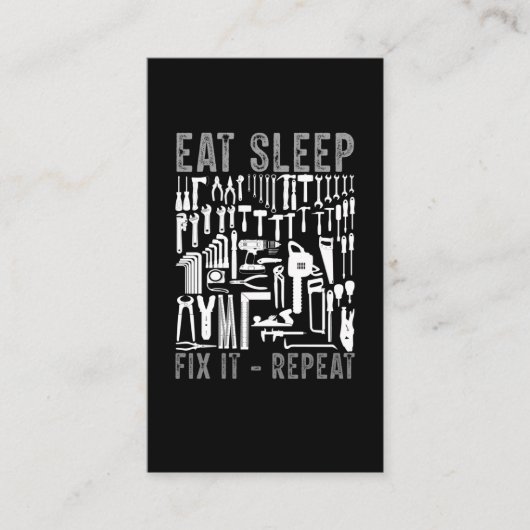 リペアマンおもしろいパパクラフタンズ整備士 名刺 (正面)