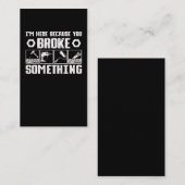 リペアマンおもしろいパパクラフト整備士引用文 名刺 (正面/裏面)