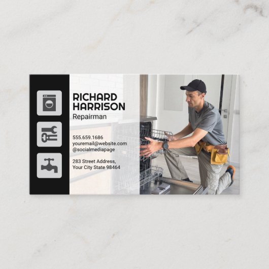 リペアマン固定食洗機 予約カード (正面)