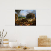 リペッタの見解Hubert Robert ポスター (キッチン)